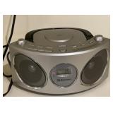 Emerson Radio Corp. portable silver CD and AM/FM