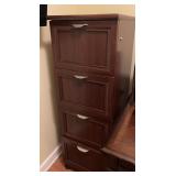 Wooden filing cabinet 54.5tall 19wide 19d