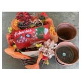 Fall wreath, Arkansas Searcy welcome mat, 2
