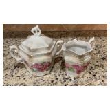 Antique Art Nouveau cream & sugar set made in