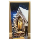 Winter Cathedral Nativity Canvas 12x30