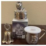 Silverplate Baby Keepsake Box(2), Teddy Bear Mug