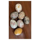 6 Polished Decorative Stone Eggs
