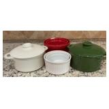 Set of 4 Stoneware Bakers & Ramekins Including