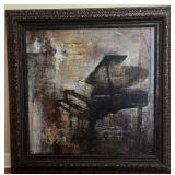 Grand Piano Framed Contemporary Wall Art Print
