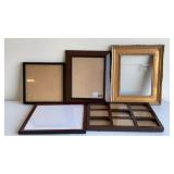 5 picture frames, biggest is 20 x 17 in