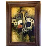 Large Original Contemporary Jazz Theme Oil