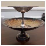 Pair of Silverplate Pedestal Serving Compotes