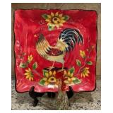 Maxcera King Rooster 12in plate, made in China.