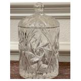 Heavy Cut Lead Crystal Covered Candy Jar with