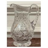 Lead Crystal Water Pitcher with Deep Starburst