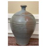 Signed Studio Pottery Art Vase with Earth Tone