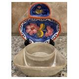 Hand Painted terracotta Portuguese pottery olive
