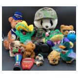 Assorted Plush Toys, Stuffed Animals, Military