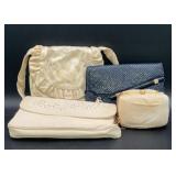 Lot of 4 Vintage Evening Handbags & Clutch Purses