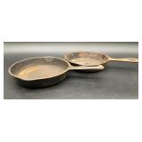 Set of 2 Vintage Cast Iron Skillets  6½ Inch and