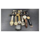 Vintage watches. Gold tone Timex Quartz band is