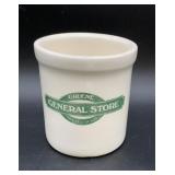 Vintage Gruene General Store Stoneware Crock