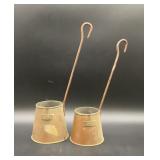 Vintage Copper Hanging Cider Dippers Lot of 2