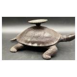 Cast Iron Turtle Form Candlestick Holder or