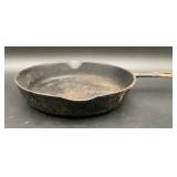 Vintage Cast Iron Skillet Frying Pan with Dual