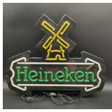 Vintage Heineken Lighted Neon-Style Advertising
