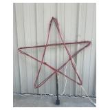 Lighted Red Star Christmas Yard Decoration w/