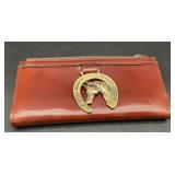 Brown Leather Patricia Nash Wallet Brass