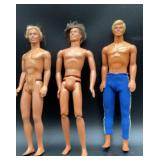 Vintage Mattel Ken Dolls Including Articulated