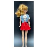Vintage Mattel Barbie Blonde Ponytail Doll in Red