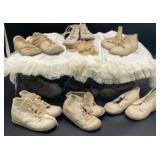 Vintage Baby Shoes & Christening Dresses, hand