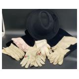 Vintage Betmar Wool Hat, Velvet Capelet & Ladies