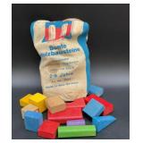 Vintage West German DUSY Bunte Holzbausteine