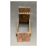 Vintage wooden cigarette and match holder