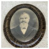 Vintage Victorian Bubble Glass Gentleman Portrait