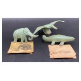 Vintage Metal SRG Prehistoric Animal Figures with