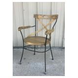World Market Cross Back Dining Arm Chair Wood