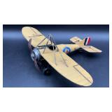 Vintage Handmade Metal WWI Fighter Airplane Toy
