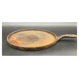 Vintage Mexico Cast Iron Griddle Skillet, Round