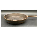 Vintage Cast Iron Skillet with Fish Motif Bottom,