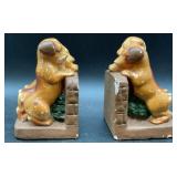 Vintage Pair of Puppy Dog Figural Bookends