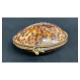 Vintage Tiger Cowrie shell Trinket Box, with