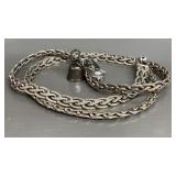 Sterling Silver 925 Bell, Cufflink Charm Pendant.