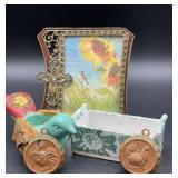 Vintage Copper Rooster & Hen Mini Tart Molds,