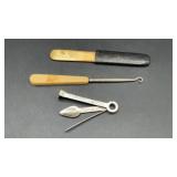 Antique Ink Scrapper, Handle is made of Bake lite