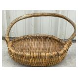 Large Rustic Handwoven Gathering Basket with