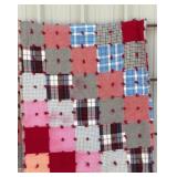 Vintage Handmade Patchwork Tied Comforter Quilt