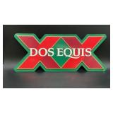 Vintage Dos Equis XX Beer Advertising Wall Sign