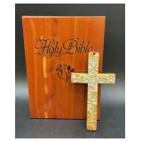 Elegance of Cedar Holy Bible Cedar Wood Keepsake