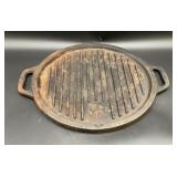 Guy Fieri Cast Iron Round Grill Griddle with Dual